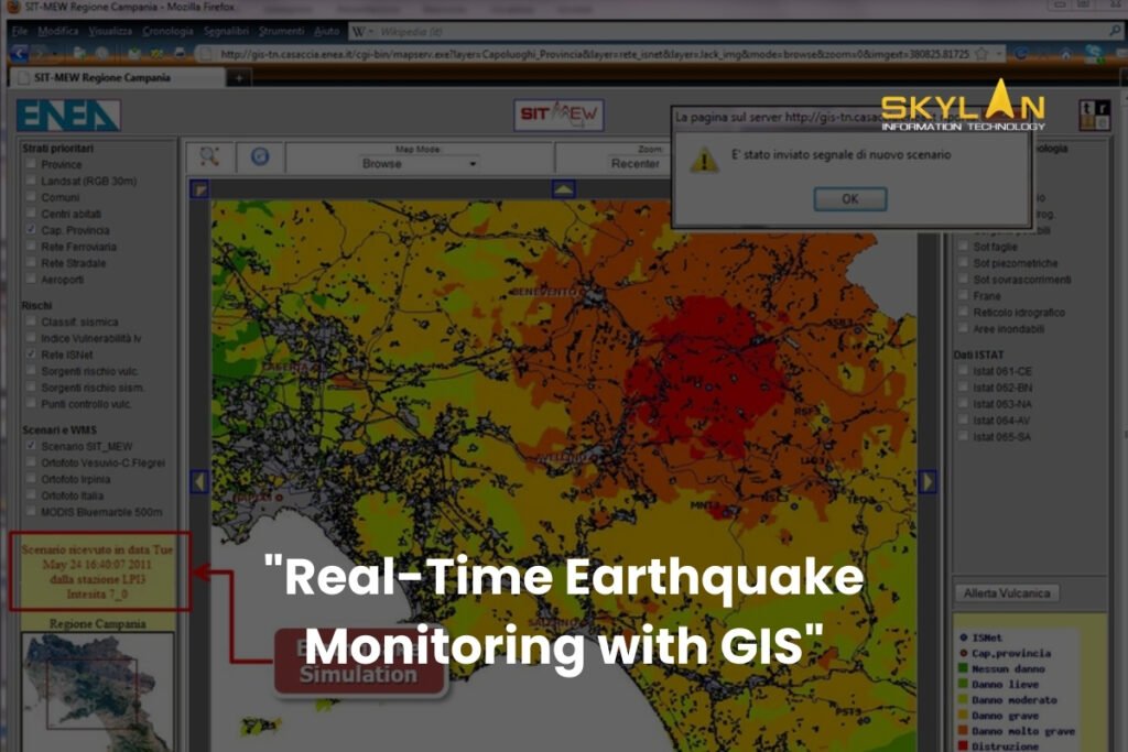 Real-Time Earthquake Monitoring with GIS